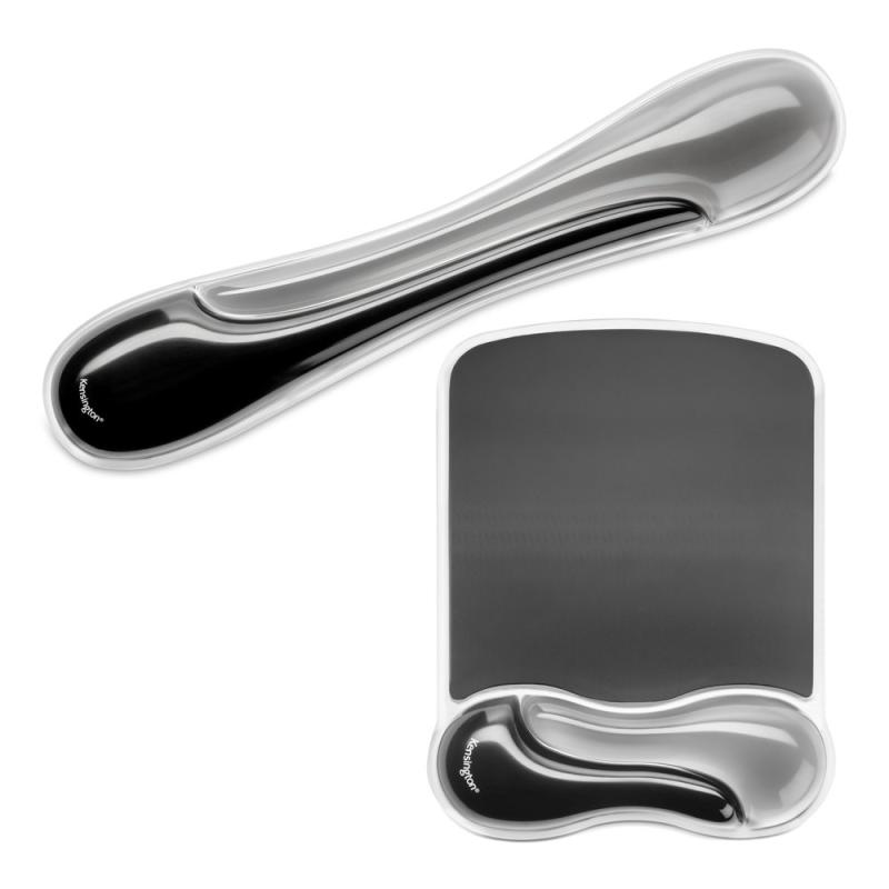 Kensington Descansa muñecas para mouse Duo Gel Negro y Gris