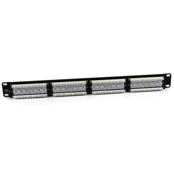 StarTech.com Panel de Parcheo de 24 Puertos RJ45 Cat6 110 - 1U Montaje en Rack - Patch Panel - 45 Gr
