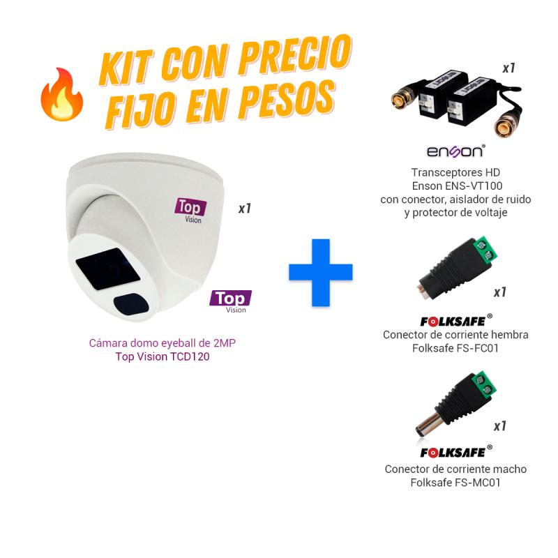 DOMO CON TRANSCEPTOR 1x CAMARA TCD200 +1x TRANSCEPTOR ENS-VT100+ 1x FS-FC01+ 1x FS-MC01 MACHO