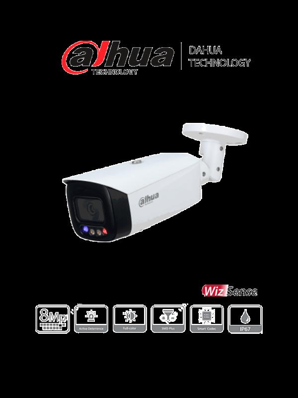 DAHUA -IPC-HFW3849T1-AS-PV-S3  - Camara IP Bullet de 8 Megapixeles con Disuación Activa/ TiOC/ WizS