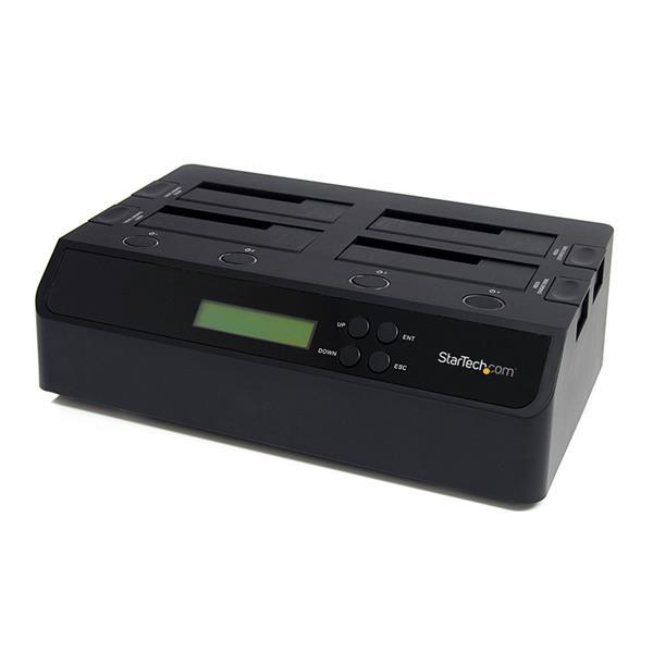 StarTech.com Docking Station Duplicador Autónomo de Discos Duros de 4 Bahías SATA IDE a eSATA USB 