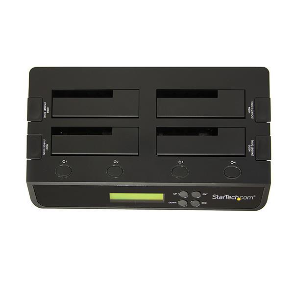 StarTech.com Docking Station Duplicador Autónomo de Discos Duros de 4 Bahías SATA IDE a eSATA USB 