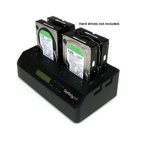 StarTech.com Docking Station Duplicador Autónomo de Discos Duros de 4 Bahías SATA IDE a eSATA USB 