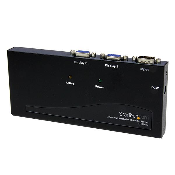 StarTech.com Duplicador Divisor de Video VGA de 2 Puertos 350MHz - Splitter Multiplicador de 2 Salid