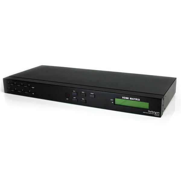 StarTech.com Interruptor HDMI Matrix de 4 Puertos 4x4 con Audio y RS232 - Switch Conmutador