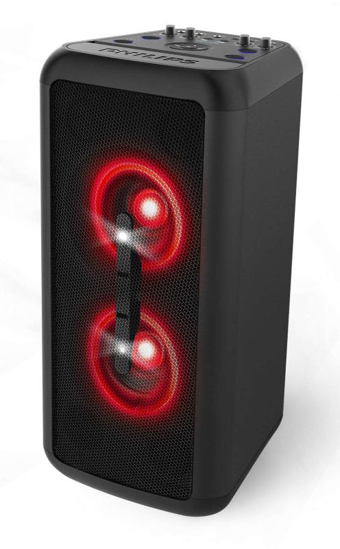 Philips TANX200/37 sistema de megafonía Sistema de megafonía portátil (PA) 80 W Negro
