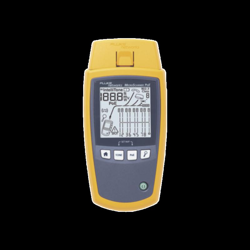 Verificador de Red MicroScanner PoE, para Comprobación de Redes de Voz, Datos, Video y PoE 802.3af,
