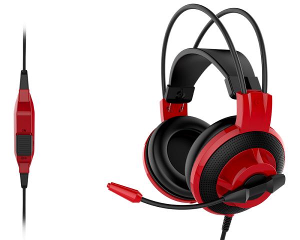 MSI DS501 Auriculares Alámbrico Diadema Juego Negro, Rojo