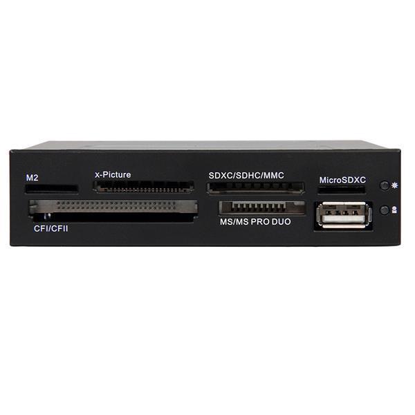 StarTech.com Adaptador Bahía Frontal 3.5in Lector para Tarjetas Memoria Flash SD CF SDHC XD M2 MS 2