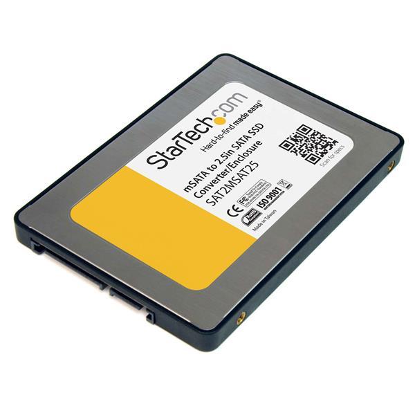 StarTech.com Caja Adaptadora SATA de 2.5 Pulgadas para Unidad de Estado Sólido SSD mSATA