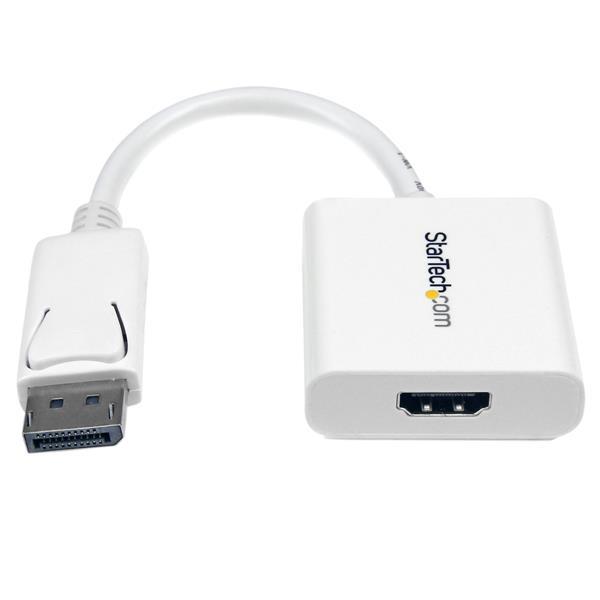 StarTech.com Adaptador Convertidor de Video DisplayPort DP a HDMI - 1920x1200 - Activo - Blanco