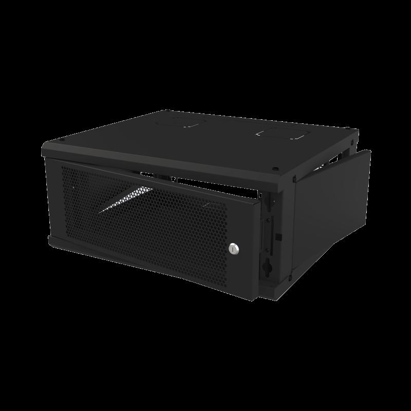 Gabinete de Pared Fijo Rack 19\" de 4 UR, Puerta Perforada. SR-1904-GFP-VR2