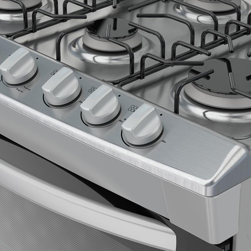 Whirlpool WF7419D estufa Independiente Gas licuado de petróleo (GLP) Gris