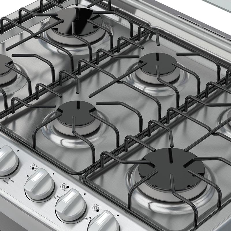 Whirlpool WF7419D estufa Independiente Gas licuado de petróleo (GLP) Gris