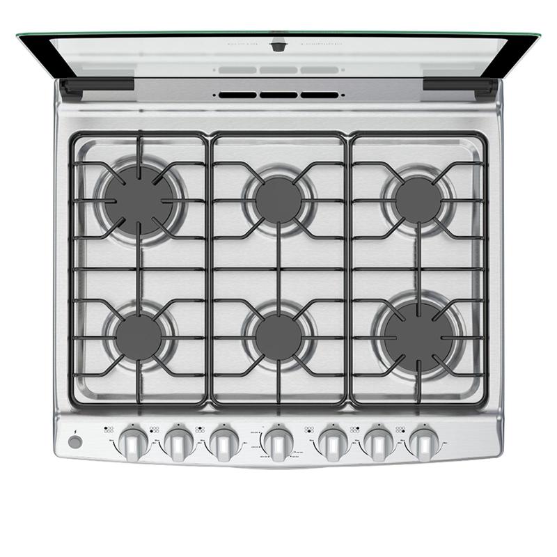 Whirlpool WF7419D estufa Independiente Gas licuado de petróleo (GLP) Gris