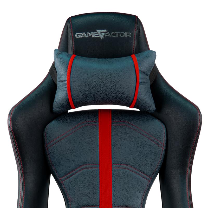 Game Factor Silla CGC650-RD - Gamer, Negro/Rojo Silla universal para juegos Asiento tapizado
