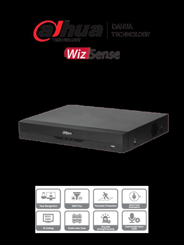 DAHUA XVR5104HE-I3 - DVR de 4 Canales de 5 Megapixeles Lite/ WizSense/ H.265+/ + 2 Ch IP/ Hasta 6 Ca
