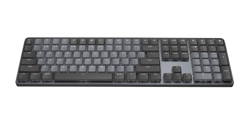 Logitech MX Mechanical teclado RF inalámbrico + bluetooth Grafito, Gris
