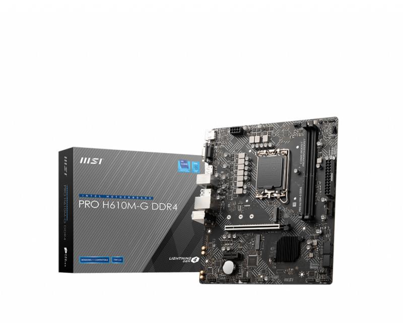 MSI PRO H610M-G DDR4 placa base Intel H610 LGA 1700 Micro ATX