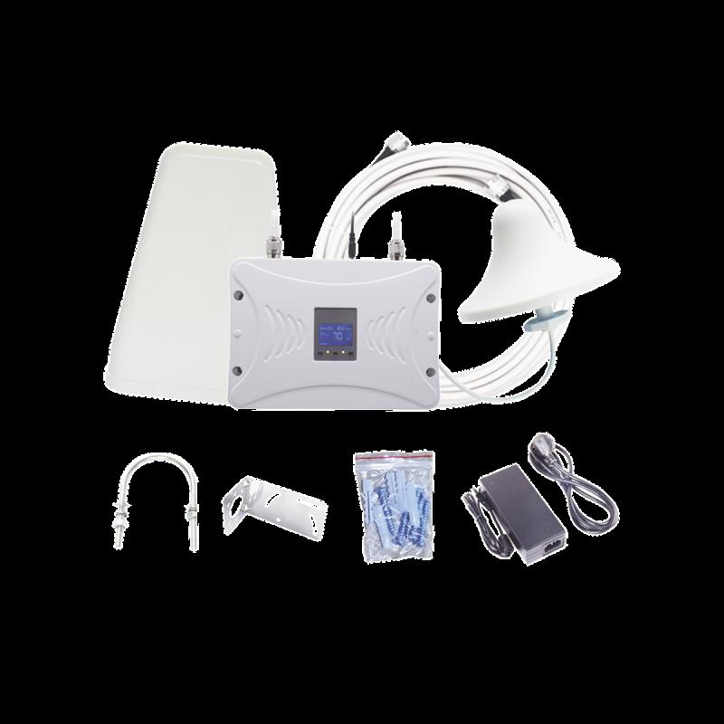 Kit Amplificador de Señal Celular 4G LTE, 3G y Voz. Funciona con Todos los Operadores. Soporta Múl