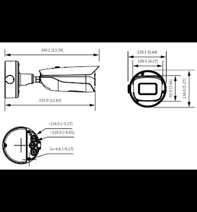 DAHUA IPC-HFW5242HN-ZHE-MF- Camara IP bullet/ lente motorizado 2.7- 18 mm/ 2 megapixeles/ IR 70m/ Re
