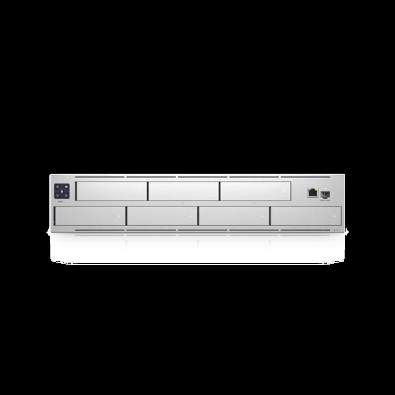 NVR PRO UniFi Protect, con bahía  para 7 discos duros, almacena hasta 20 cámaras 4k o 60 cámaras 
