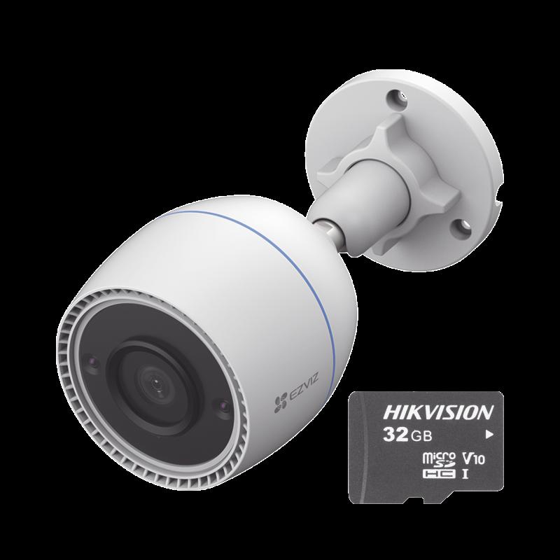 Kit de Camara WiFi y Memoria MicroSD, Incluye 1 Pieza CS-C3TN y 1 Pieza HS-TF-L2/32G/P / Detección 