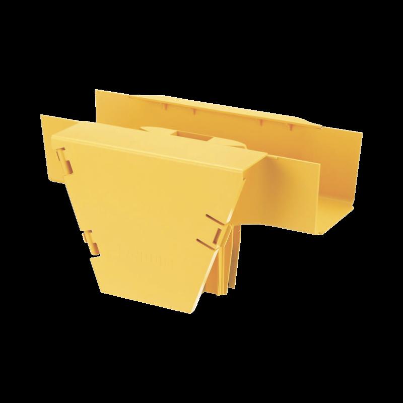 Accesorio en T con Conexión Horizontal y Bajada Vertical a 90º, Para Canaletas FiberRunner™ 4x4,