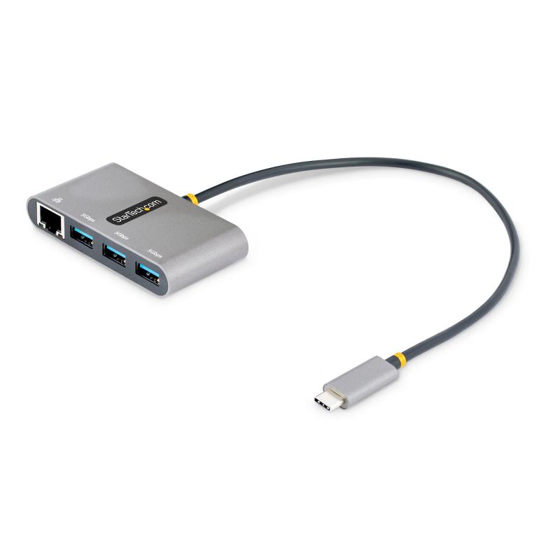 StarTech.com Hub Adaptador USB-C con Ethernet de 3 Puertos USB-A - Red Ethernet Gigabit RJ45 - USB 3