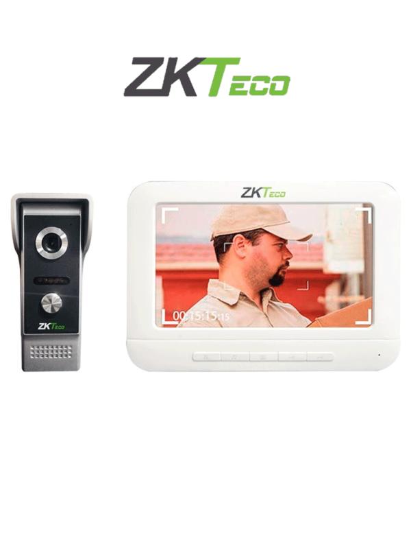 ZKTECO VDPO3B3 Kit - Kit de Videoportero Analógico con Frente de Calle Metálico y Monitor de 7\" /