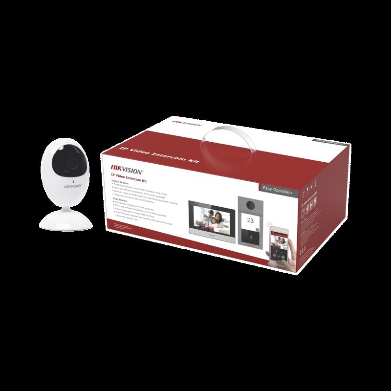 Kit de Videoportero IP PoE Estandar con llamada a App de Smartphone (Hik-Connect) / Apertura con tar