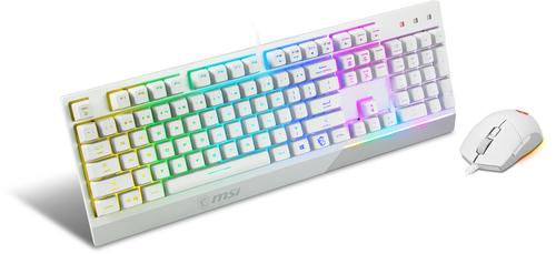 MSI VIGOR GK30 COMBO WHITE US teclado Ratón incluido USB QWERTY Italiano Blanco