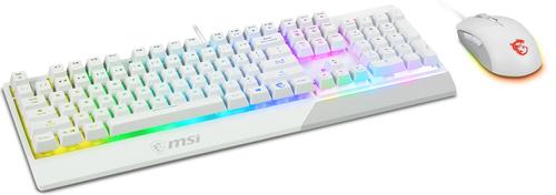 MSI VIGOR GK30 COMBO WHITE US teclado Ratón incluido USB QWERTY Italiano Blanco