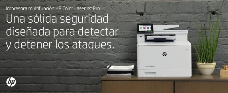 HP Color LaserJet Pro Impresora multifunción M479fdw, Imprima, copie, escanee, y use fax y correo e