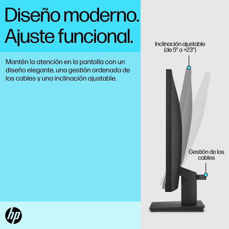 HP P24v G5 monitor de computadora 60.5 cm (23.8") 1920 x 1080 Pixeles Full HD Negro