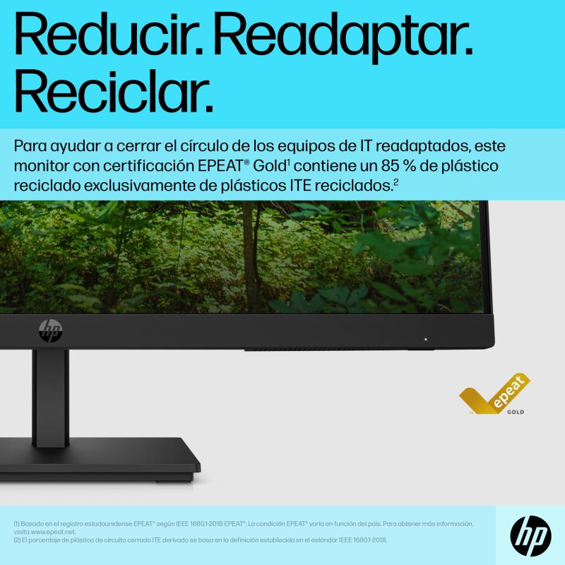 HP P24v G5 monitor de computadora 60.5 cm (23.8") 1920 x 1080 Pixeles Full HD Negro