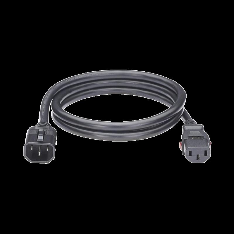 Cable de Alimentación Eléctrica Con Bloqueo de Seguridad, de IEC C14 a IEC C13, 1.2 Metros de Larg