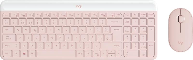 Logitech MK470 Slim Combo teclado Ratón incluido RF inalámbrico QWERTY Español Rosa