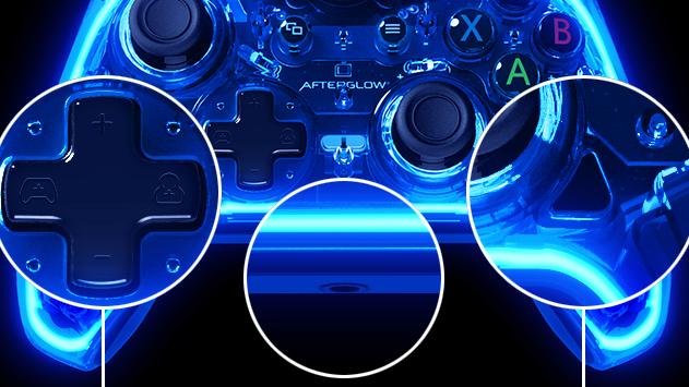 PDP Afterglow Negro, Azul, Transparente USB Gamepad Analógico/Digital Xbox One, Xbox Series S, Xbox