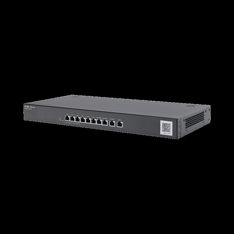 Router administrable , 6 puertos LAN  y 3 puertos LAN/WAN gigabit y 1 Puerto WAN gigabit, hasta 300 