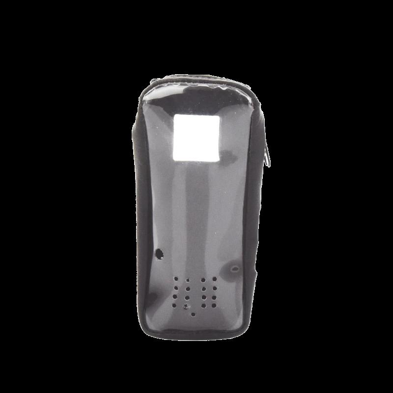 Funda de Piel Reforzada, con Frente Transparente para Serie Satelital IC-SAT100. FSMIC-SAT