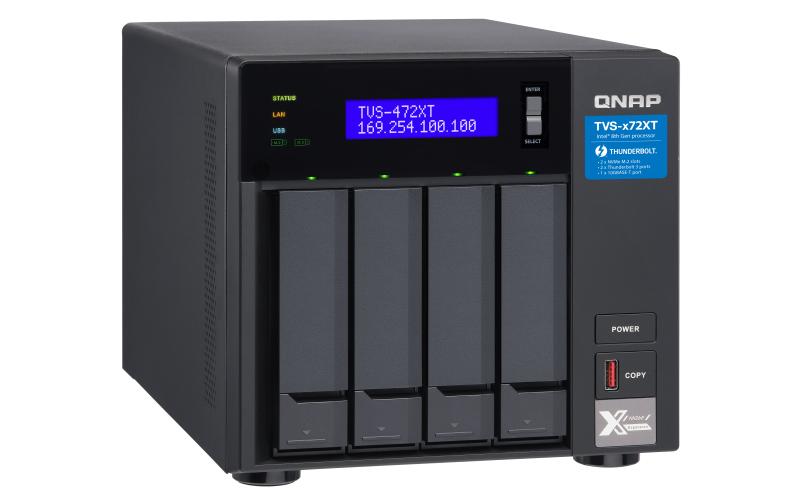 QNAP TVS-472XT NAS Tower Ethernet Negro i3-8100T