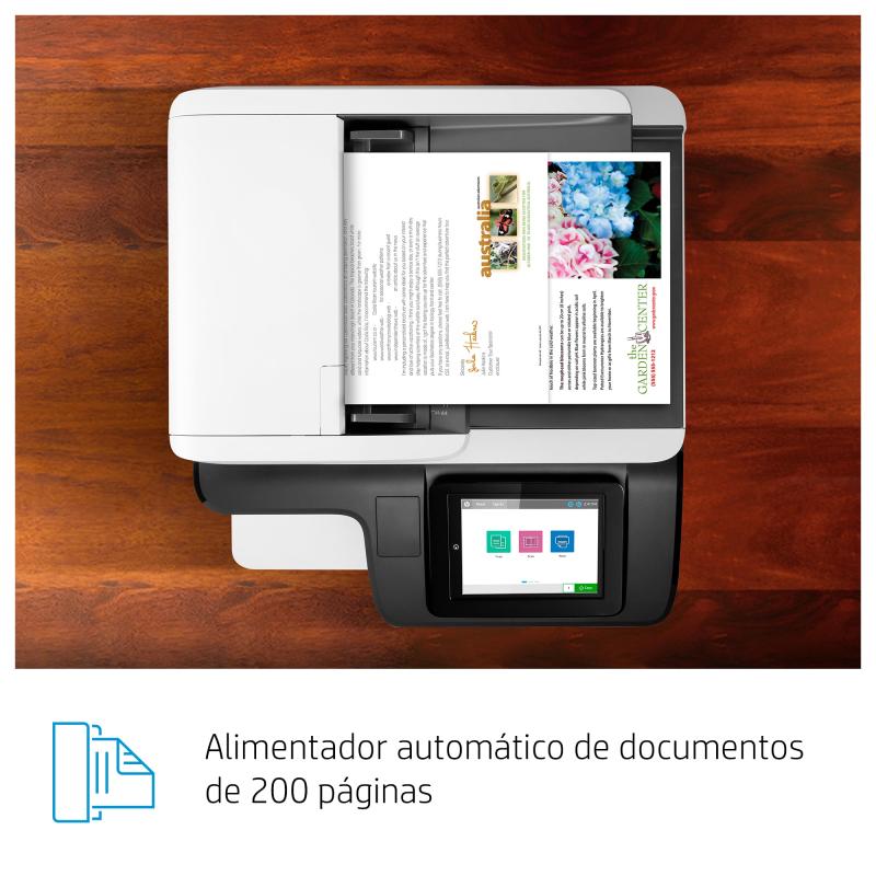 HP Color LaserJet Enterprise Impresora multifunción M776dn, Imprima, copie, escanee y envíe fax op