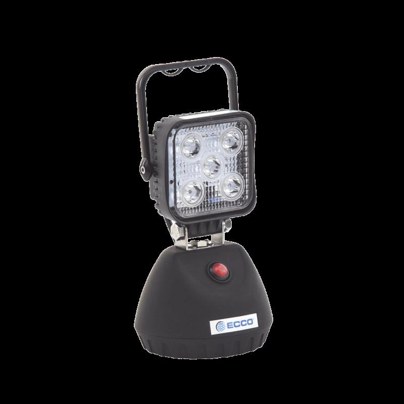 Lámpara de trabajo de mano con batería recargable y montaje magnético E-W2461NA