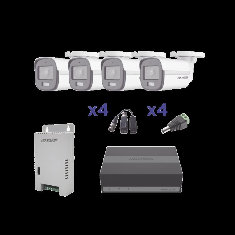 KIT COLORVU TURBOHD 1080p Lite / DVR 4 Canales con almacenamiento 300GB(eSSD) / 4 Cámaras Bala Colo