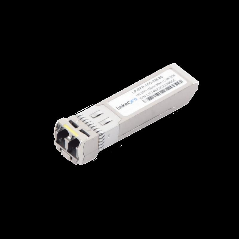 Transceptor SFP+ (Mini-Gbic) / Monomodo / 10 Gbps de velocidad / Conectores LC Dúplex / Hasta 80 km