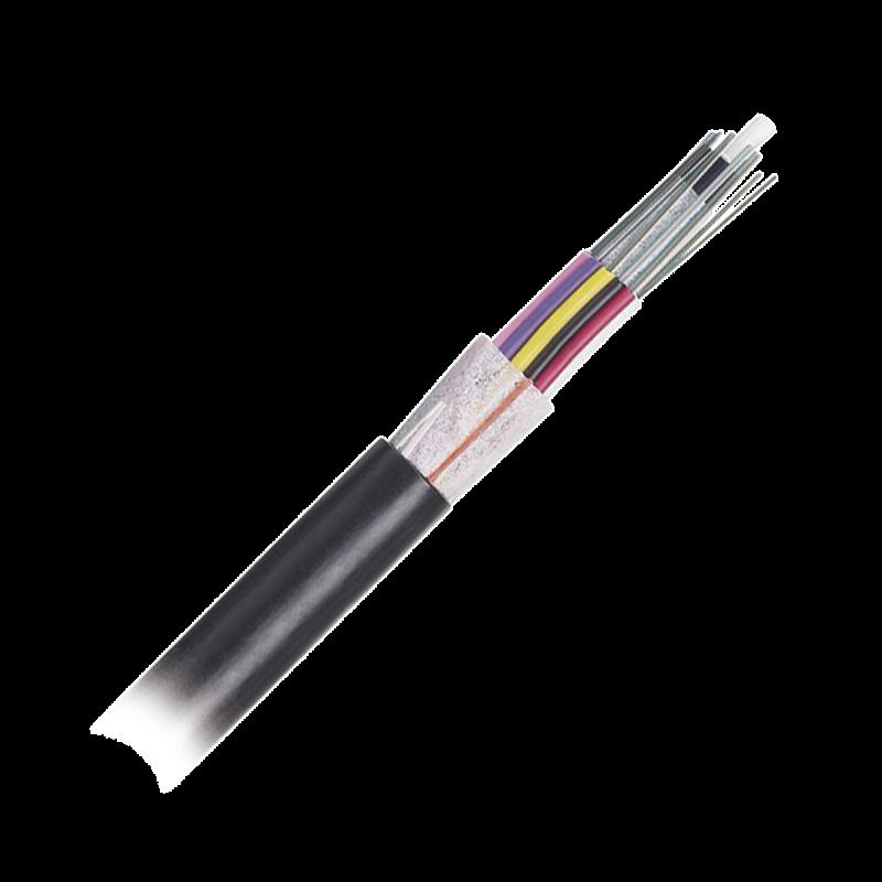 Cable de Fibra Óptica 12 hilos, OSP (Planta Externa), No Armada (Dieléctrica), MDPE (Polietileno d