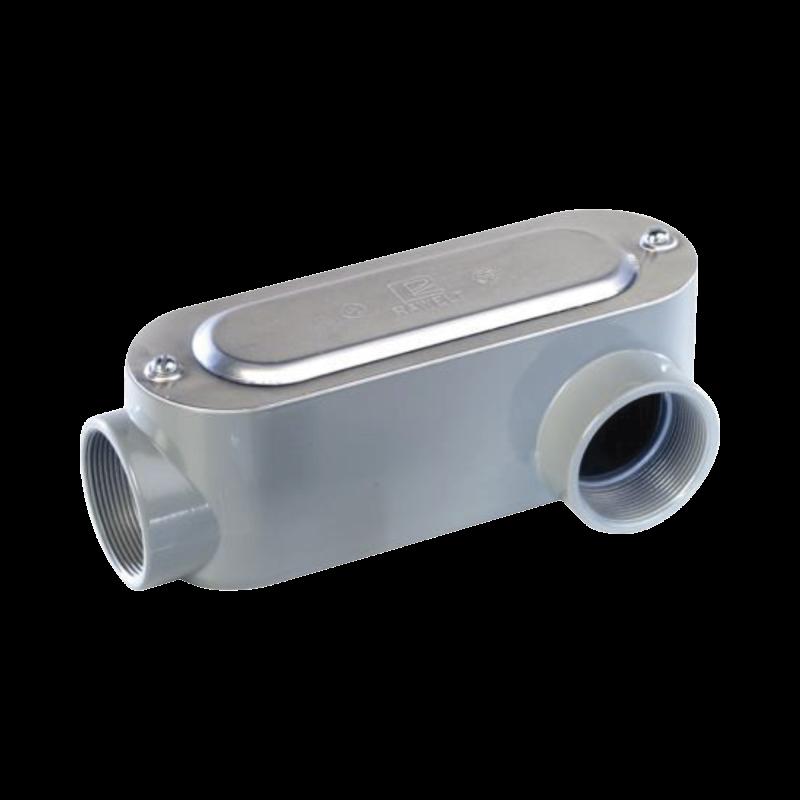 Caja oval roscada tipo LL de 2\" (50.8 mm) Incluye tapa y tornillos. OLL-0323C