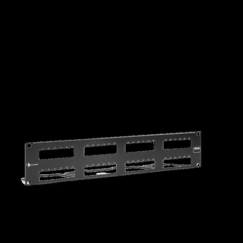 PATCH PANEL MAX VACIO ID VERTICAL UTP 48 PTOS PLANO 2U NEGRO MX-PNL-48-C
