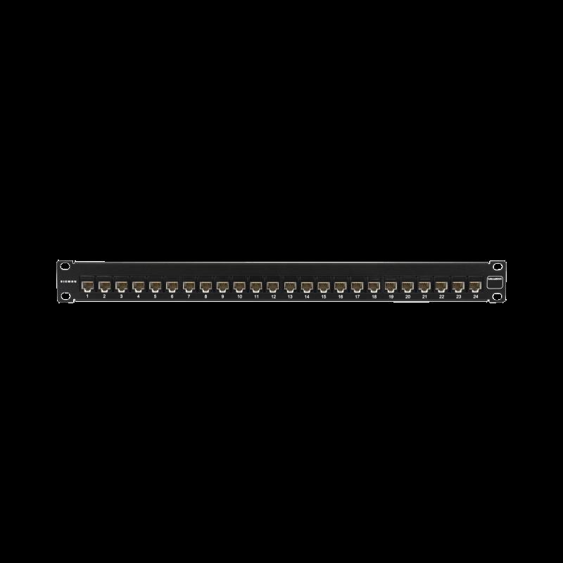Patch Panel UltraMAX. UTP, Precargado con Jacks Cat6, 24 Puertos, Plano, 1U UP6-F1-24L-RS